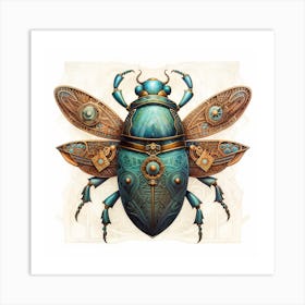 Egyptian Scarab 3 Art Print