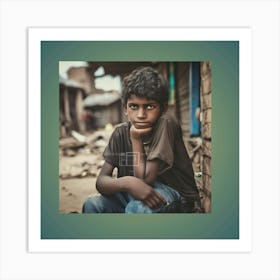 Boy In A Slum Art Print