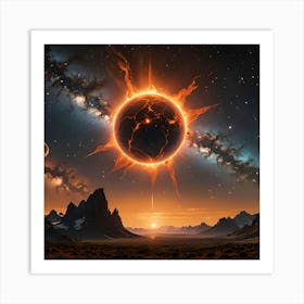 Sun In Space Art Print