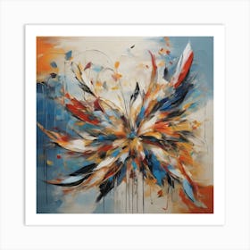 Abstract Feather Painting Art Print