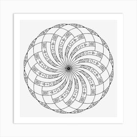 Spiral Mandala 08 Art Print