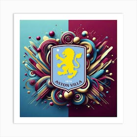 Aston Villa F.C Logo Wall Art 17 Art Print