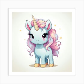 Unicorn With Rainbow Mane 57 Art Print