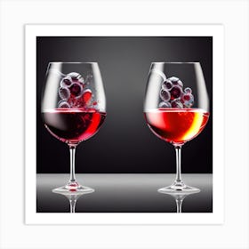 Wine Glasses Art Print