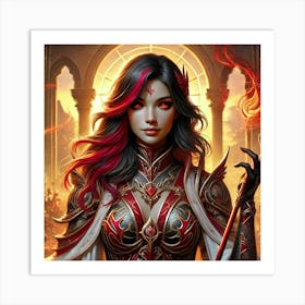 Kaida Flameheart Portrait Art Print