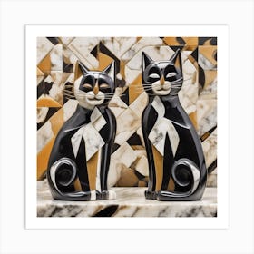 Two Cats 1 Art Print