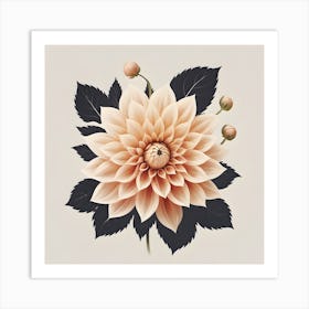 Dahlia Flower Art Print