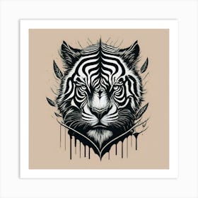 Tiger Head Art Print