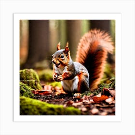 Squirrel In The Forest 137 Art Print