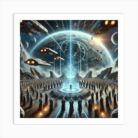 A Dramatic Sci Fi Depiction Of The Pact Of The Be Art Print