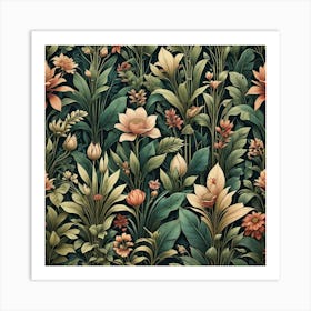 Floral Wallpaper 4 Art Print