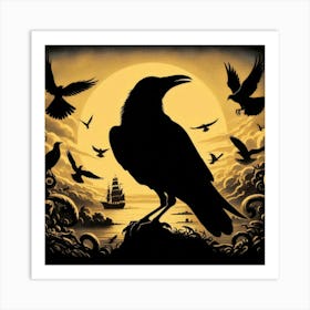 Raven 4 Art Print