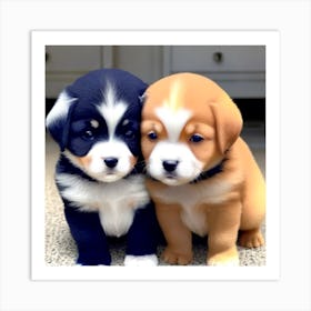 Two Puppies Art Print