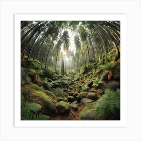 Ferns In The Forest 10 Art Print