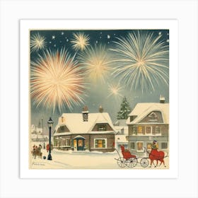 Christmas In The Country Art Print