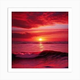 Sunset Over The Ocean 39 Art Print