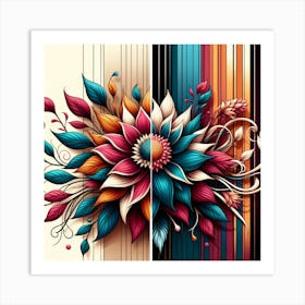 Abstract Floral Design Art Print