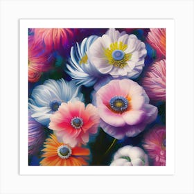 Anemone Flowers 9 Art Print