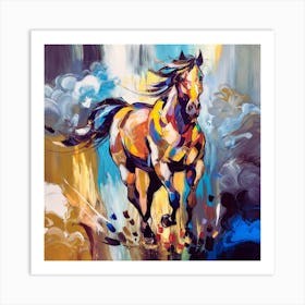 Horse Running Art Print