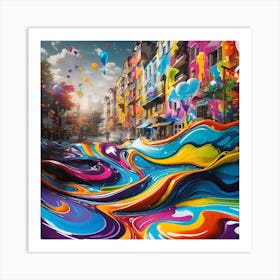 Colorful City Art Print