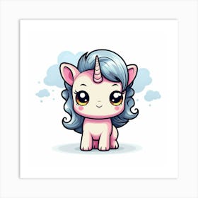 Cute Unicorn 189 Art Print