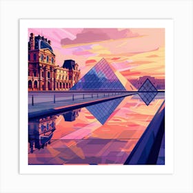 Paris At Sunset 1 Art Print