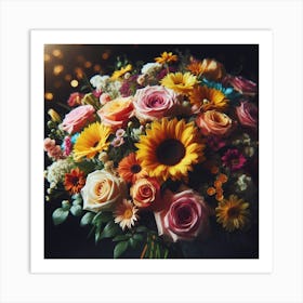 Bouquet Of Flowers Art Print