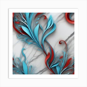 3d Floral Art Art Print