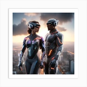 Futuristic Couple 95 Art Print