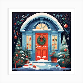 Christmas Door 7 Art Print