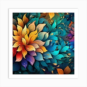 Abstract Floral Abstract Background Art Print