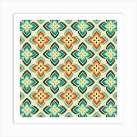 Modern Retro Pattern 08 Art Print