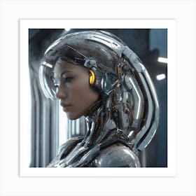 Futuristic Woman 124 Art Print