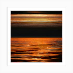 Sunset Over Water 2 Art Print