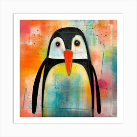 Maraclemente Penguin Painting Style Of Paul Klee Seamless 1 Art Print