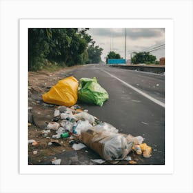 Garbage On The Road 4 Art Print