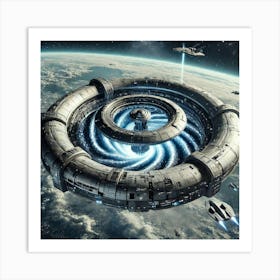 A High Tech, Sci Fi Scene Depicting The Tidal Anni (1) Art Print