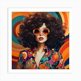 70s Fashion Stylized Women Series 2 Art Print