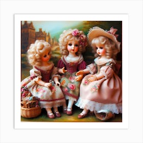 Porcelain dolls Art Print