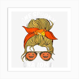 One Spooky Grandma Bandana Women Grandma Halloween Art Print