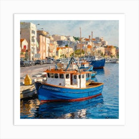 Fishing Boats In Port Art Print