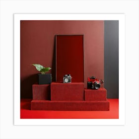 Décor Pour Photographier Avec Trois Petits Podium (3) Art Print