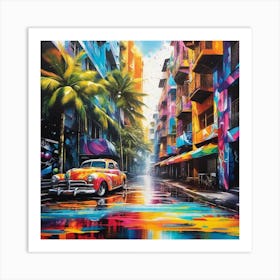 Miami Street Art Print