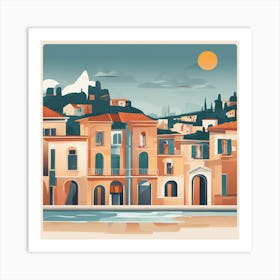 Greece City Art Print