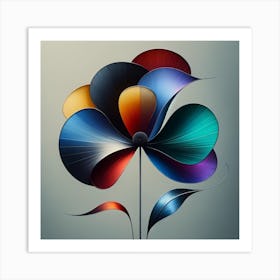 Abstract Flower 1 Art Print