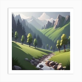 Landscape Painting 111 Art Print