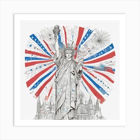 Liberty - 4th Of July Art Print