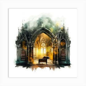 Of A Gothic Church Art Print