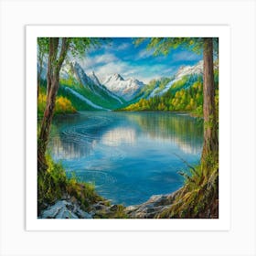 Lake In The Mountains 4 Art Print