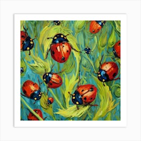 Ladybugs 2 Art Print